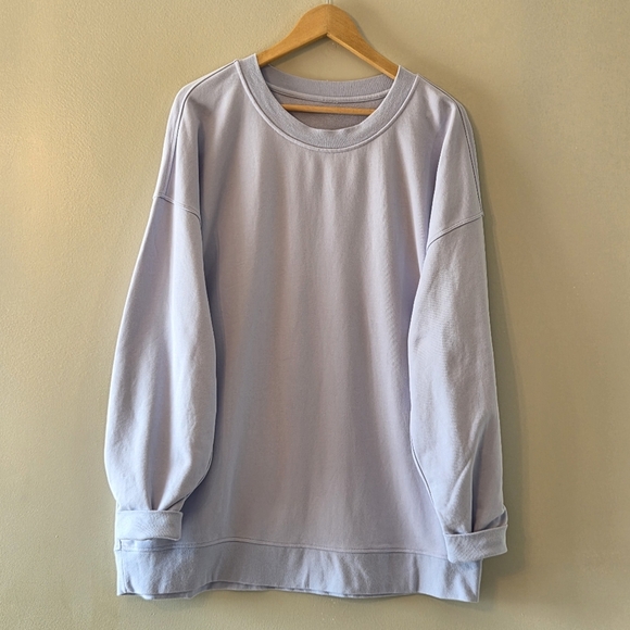 Lululemon Perfectly Oversized Crewneck Women's Light Purple Sweatshirt Size 20 - Picture 10 of 15